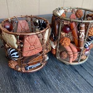 Decorative candle holders, boho candle holder, boho house decor, home decor